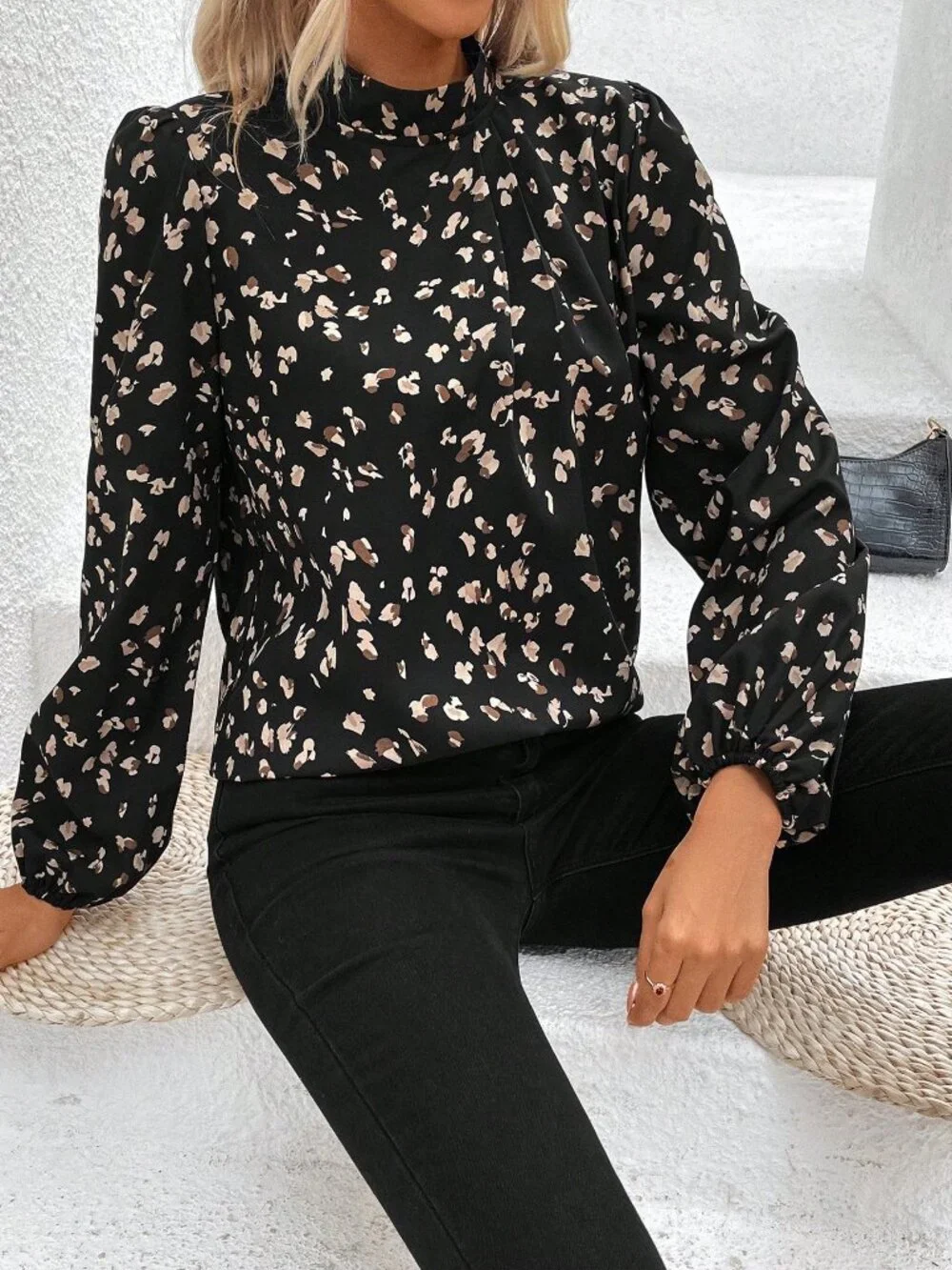 Black Casual Women's Long Sleeve Shirt